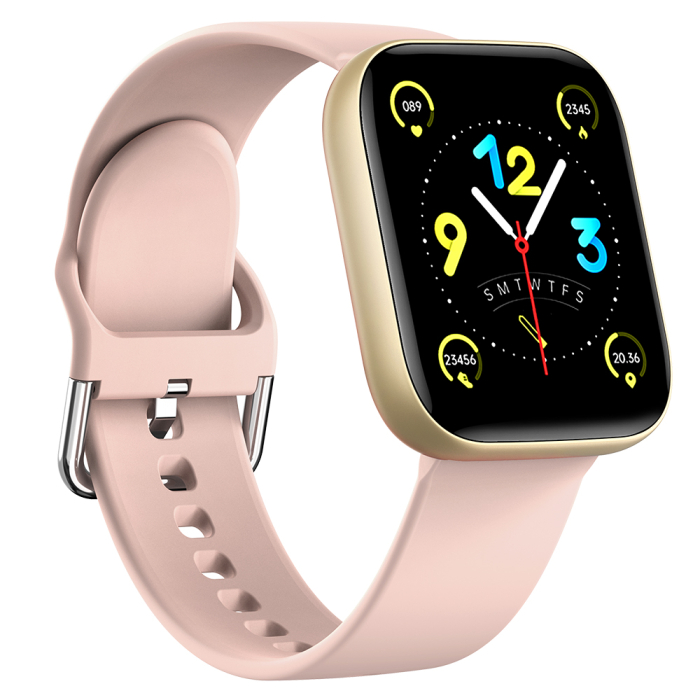 SEN C08 Okosora, Arany, Rózsaszín TPU Szij, 1.91" TFT, Pulzus, Vernyomas, Veroxigen (SpO2), Sport Modok, Hivas & Uzenet Ertesitesek, 200 mAh, Android 5.0 / iOS 10.0 [8]