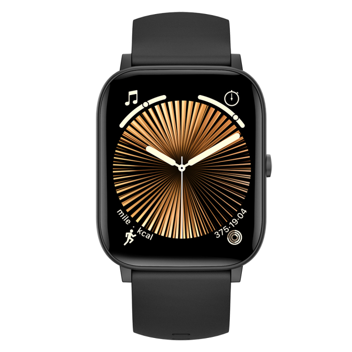 Smartwatch iSEN C09, Negru, Curea TPU Neagra, 1.85" TFT, Ritm Cardiac, Tensiune Arteriala, Oxigen in Sange (SpO2), ECG, 7 Moduri Sport, Notificari Apeluri & Mesaje, 200 mAh, Android 5.0 / iOS 10.0 [6]