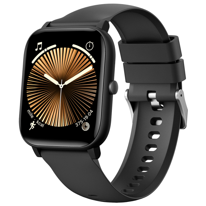 Smartwatch iSEN C09, Negru, Curea TPU Neagra, 1.85" TFT, Ritm Cardiac, Tensiune Arteriala, Oxigen in Sange (SpO2), ECG, 7 Moduri Sport, Notificari Apeluri & Mesaje, 200 mAh, Android 5.0 / iOS 10.0 [2]