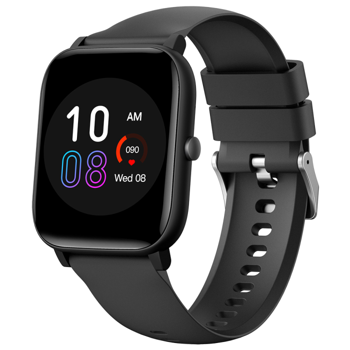 Smartwatch iSEN C09, Negru, Curea TPU Neagra, 1.85   TFT, Ritm Cardiac, Tensiune Arteriala, Oxigen in Sange (SpO2), ECG, 7 Moduri Sport, Notificari Apeluri  Mesaje, 200 mAh, Android 5.0   iOS 10.0