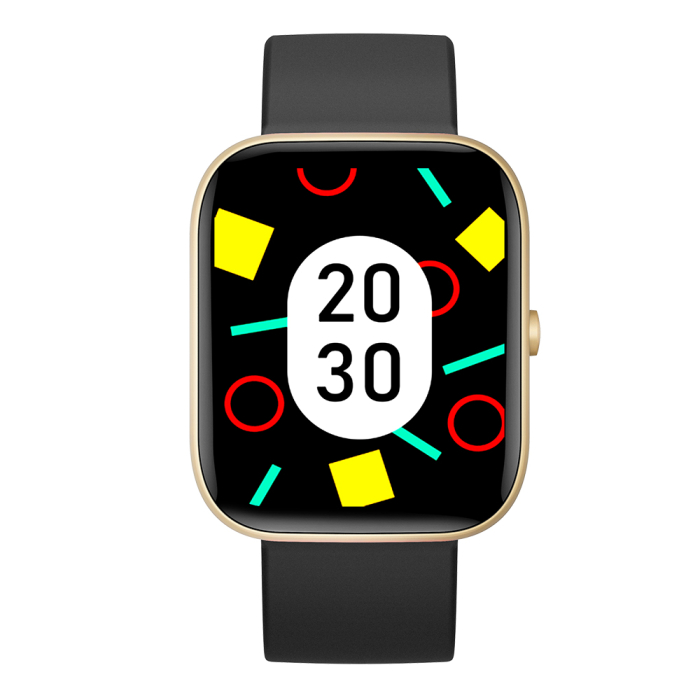 Smartwatch iSEN C08, Auriu, Curea TPU Neagra, 1.91" TFT, Ritm Cardiac, Tensiune Arteriala, Oxigen in Sange (SpO2), Moduri Sport, Notificari Apeluri & Mesaje, 200 mAh, Android 5.0 / iOS 10.0 [4]