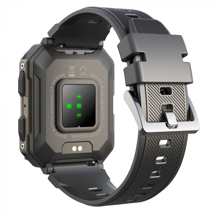 Smartwatch iSEN C20 Pro Black, 1.83 inch, Bluetooth call, Bluetooth 5.0, Heart rate, SpO2, 123 sports, Ip68, 380mAh [7]