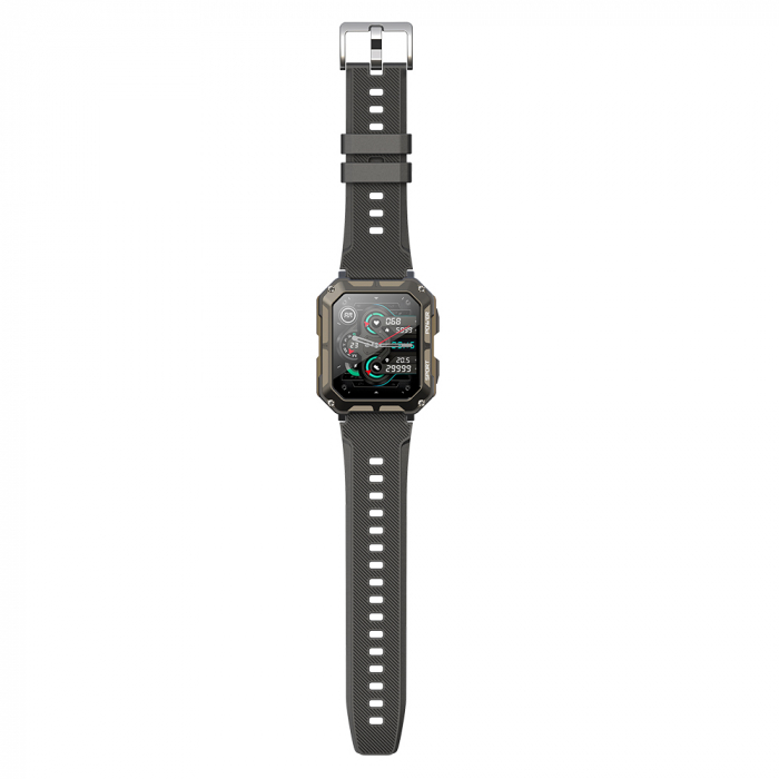 Smartwatch iSEN C20 Pro Black, 1.83 inch, Bluetooth call, Bluetooth 5.0, Heart rate, SpO2, 123 sports, Ip68, 380mAh [10]