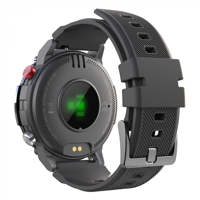 Smartwatch iSEN C21 Pro Negru, 1.32 inch, Apel bluetooth, Bluetooth 5.0, Ritm cardiac, SpO2, 19 sporturi, Ip68, 300mAh [7]