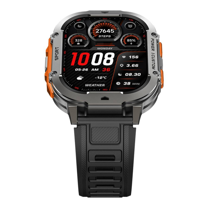 iSEN X7 Okosóra, Fekete, 2.13” AMOLED HD, Bluetooth 5.3, WhatsApp Gyorsválasz, Pulzus, GoMore, 3 ATM, 1000mAh Akkumulátor, 100 Nap Standby [4]
