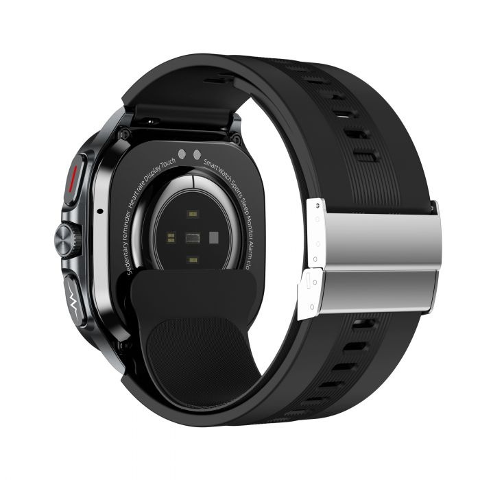 Smartwatch iSEN TK65 Negru, 1.43"AMOLED, Tensiometru cu manseta gonflabila, Moduri sport, Monitorizare sanatate si somn, Apel BT, Control muzica, Prognoza vremii, NFC, 530mAh [5]