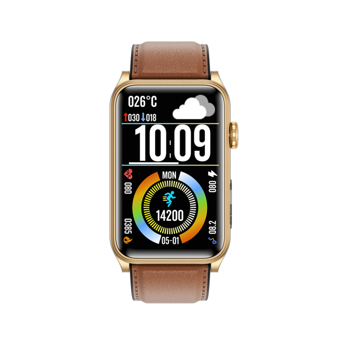 Smartwatch iSEN G50, Piele maro, 1.57” IPS HD, Bluetooth 5.4, Apeluri Bluetooth, Puls, SpO2, Temperatură, Somn, HRV, Moduri Sport, IP68, Baterie 250mAh [3]