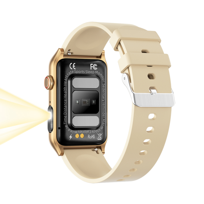 Smartwatch iSEN G50, Bej, 1.57” IPS HD, Bluetooth 5.4, Apeluri Bluetooth, Puls, SpO2, Temperatură, Somn, HRV, Moduri Sport, IP68, Baterie 250mAh [4]
