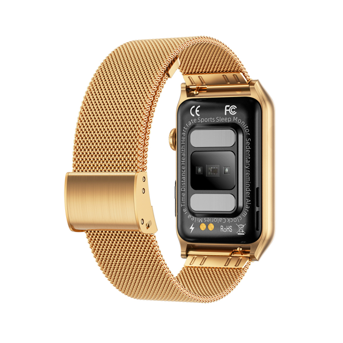 Smartwatch iSEN G50, Metal auriu, 1.57” IPS HD, Bluetooth 5.4, Apeluri Bluetooth, Puls, SpO2, Temperatură, Somn, HRV, Moduri Sport, IP68, Baterie 250mAh [5]
