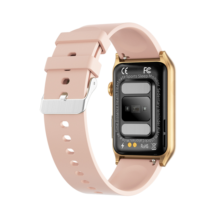 Smartwatch iSEN G50, Silicon roz, 1.57” IPS HD, Bluetooth 5.4, Apeluri Bluetooth, Puls, SpO2, Temperatură, Somn, HRV, Moduri Sport, IP68, Baterie 250mAh [5]
