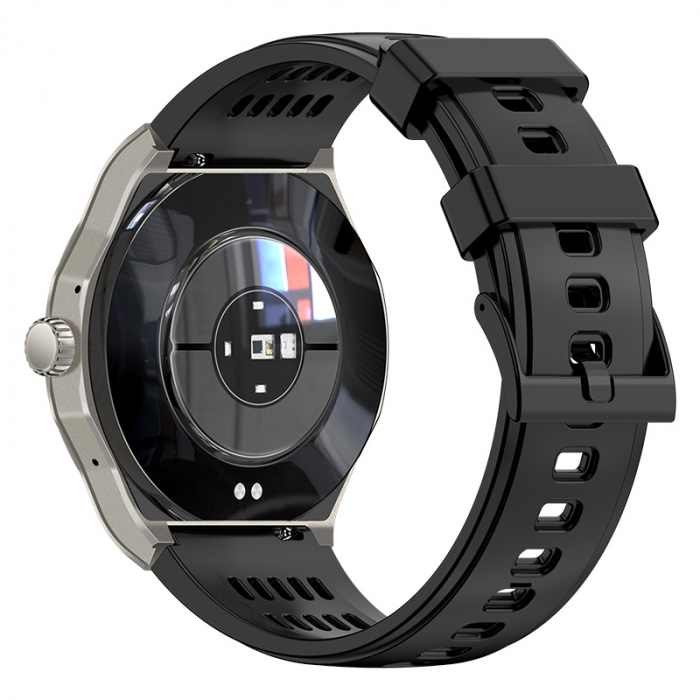 Smartwatch iSEN JA03 Gri, AMOLED 1.43"HD, Glicemie, Apel Bt, Apel SOS, Asist. vocala, Nivel radiatii, EKG, Acid uric, Lipide sange, Masa [3]