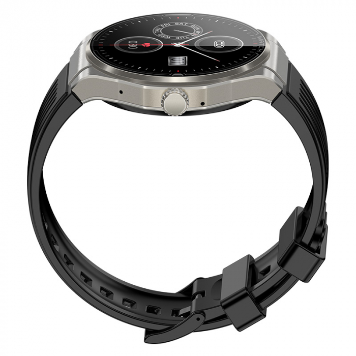 Smartwatch iSEN JA03 Silver, AMOLED 1.43"HD, Glicemie, Apel Bt, Apel SOS, Asist. vocala, Nivel radiatii, EKG, Acid uric, Lipide sange, Masa [3]