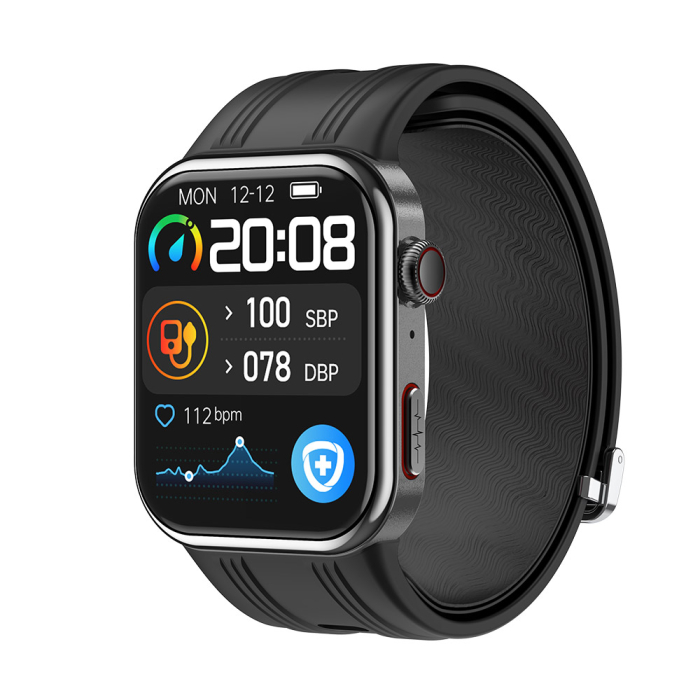 iSEN K2 Smartwatch, Black, 1.95" HD, ECG, Blood Pressure, Blood Oxygen, Bluetooth 5.2, Calling, Health Monitoring [2]
