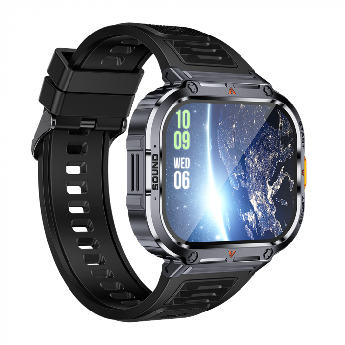 Okosóra iSEN NX23 Fekete, 2,0" HD, HRV, EKG, Egészségügyi funkciók, Sportfunkciók, Bluetooth hívás, Zenevezérlés, Zseblámpa, 400 mAh, Kompatibilis iOS és Android rendszerekkel [6]