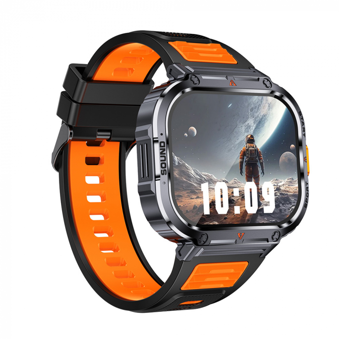 Smartwatch iSEN NX23, Orange, 2.0" HD, HRV, ECG, Health Functions, Sport Functions, Bluetooth Call, Music Control, Flashlight, 400 mAh, Compatible with iOS & Android [5]