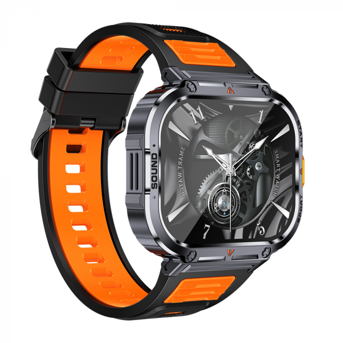 Smartwatch iSEN NX23, Orange, 2.0" HD, HRV, ECG, Health Functions, Sport Functions, Bluetooth Call, Music Control, Flashlight, 400 mAh, Compatible with iOS & Android [6]