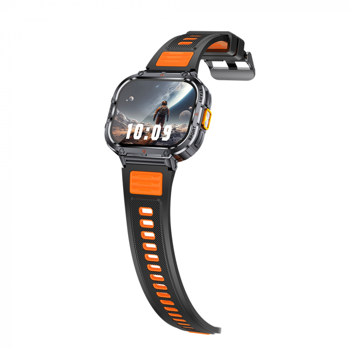 Smartwatch iSEN NX23, Orange, 2.0" HD, HRV, ECG, Health Functions, Sport Functions, Bluetooth Call, Music Control, Flashlight, 400 mAh, Compatible with iOS & Android [11]