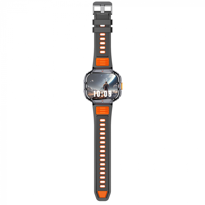 Smartwatch iSEN NX23, Orange, 2.0" HD, HRV, ECG, Health Functions, Sport Functions, Bluetooth Call, Music Control, Flashlight, 400 mAh, Compatible with iOS & Android [13]