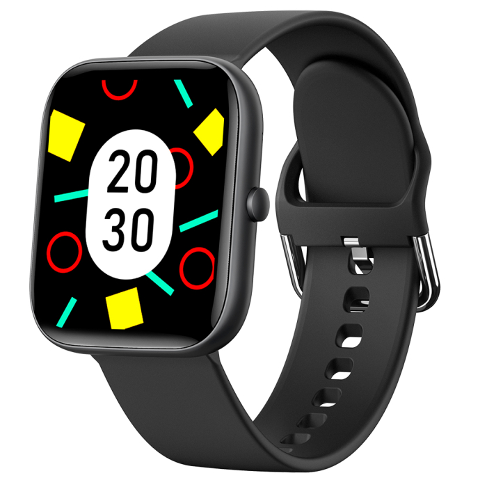 Smartwatch iSEN C08, Negru, Curea TPU Neagra, 1.91" TFT, Ritm Cardiac, Tensiune Arteriala, Oxigen in Sange (SpO2), Moduri Sport, Notificari Apeluri & Mesaje, 200 mAh, Android 5.0 / iOS 10.0 [3]