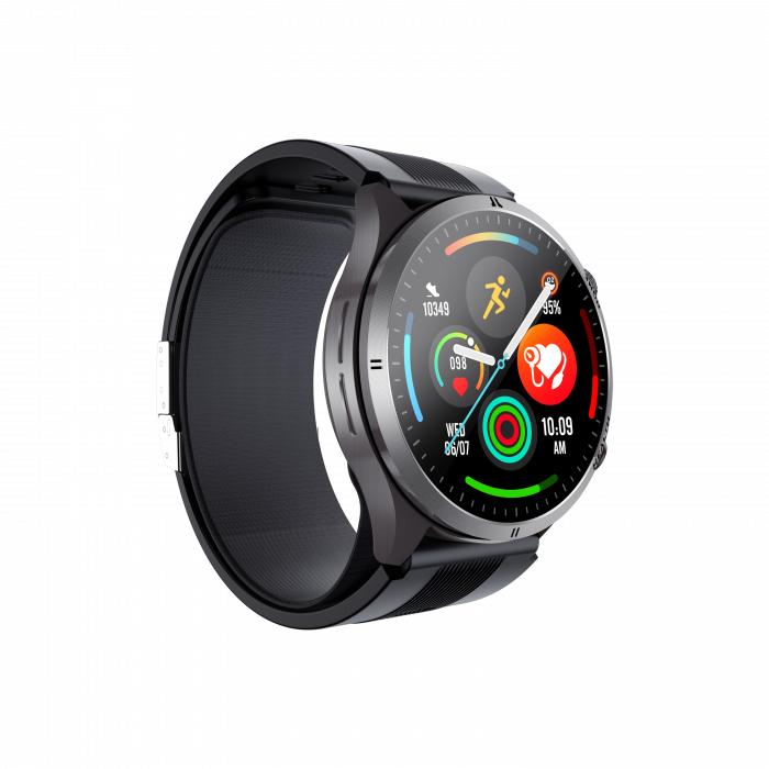 Okosóra iSEN S26 Fekete, 2,06"AMOLED, Légpumpás+légzsákos vérnyomásmérés, ECG, Vércukor, Oxigén, Hőmérséklet és Alvásfigyelés, Sport módok, Bluetooth hívás, Zenevezérlés, Időjárás, NFC, 530mAh [4]