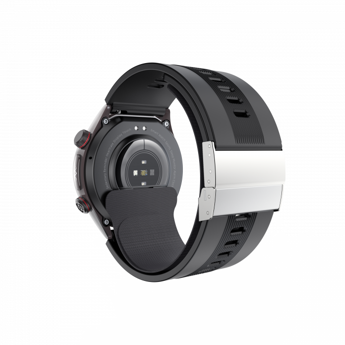 Okosóra iSEN S26 Fekete, 2,06"AMOLED, Légpumpás+légzsákos vérnyomásmérés, ECG, Vércukor, Oxigén, Hőmérséklet és Alvásfigyelés, Sport módok, Bluetooth hívás, Zenevezérlés, Időjárás, NFC, 530mAh [3]