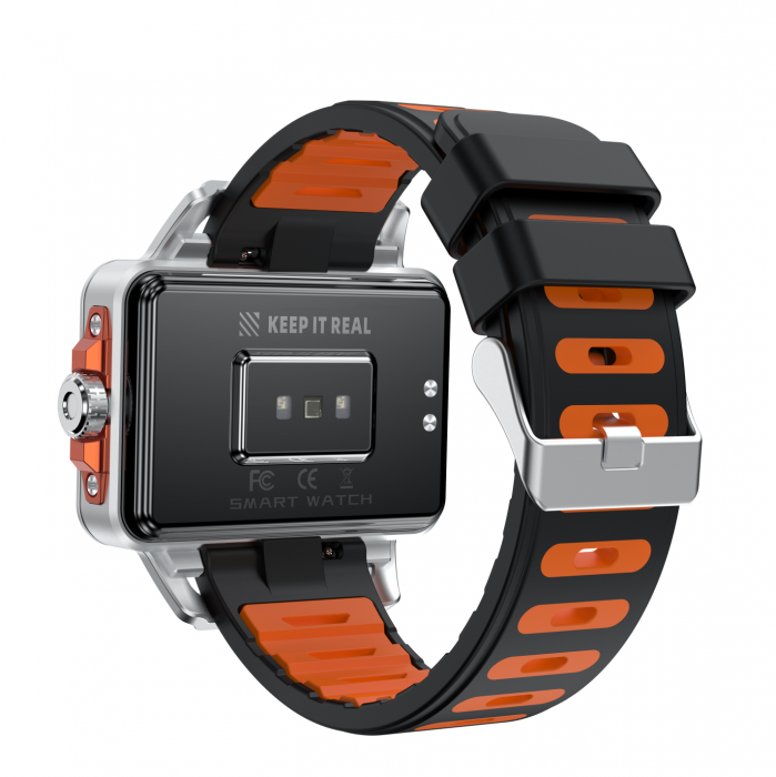 iSEN S666 okosóra, Ezüst/Fekete/Narancs, 1,57" TFT HD, iOS / Android, NFC, Bluetooth hívásjelzés, játékok, állapotfigyelés, 240 mAh [2]