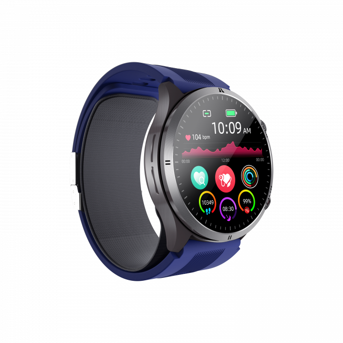 Smartwatch iSEN S26 Blue, 2.06"AMOLED, Air pump+airbag blood pressure monitor, ECG, Blood sugar, Oxygen, Temperature, and Sleep, Sport modes, Bluetooth call, Music control, Weather forecast, 530mAh [4]