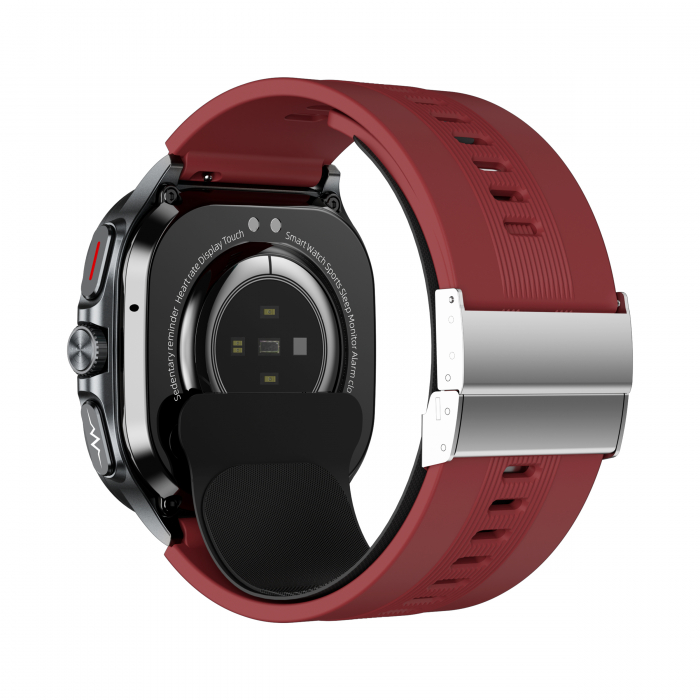 iSEN TK65 Red Smartwatch, 1.43"AMOLED, Inflatable Cuff Blood Pressure Monitor, Sports Modes, Health and Sleep Monitoring, BT Call, Music Control, Weather Forecast, NFC, 530mAh [5]