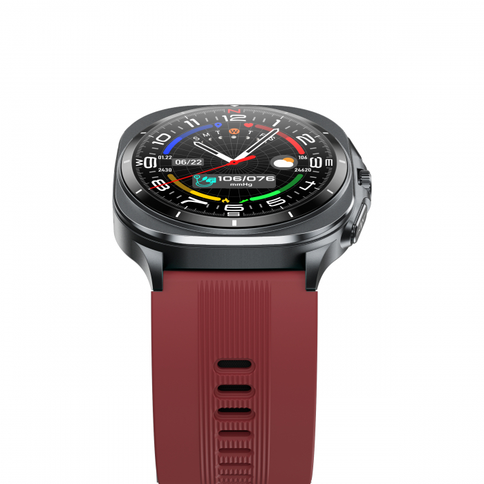 iSEN TK65 Red Smartwatch, 1.43"AMOLED, Inflatable Cuff Blood Pressure Monitor, Sports Modes, Health and Sleep Monitoring, BT Call, Music Control, Weather Forecast, NFC, 530mAh [6]