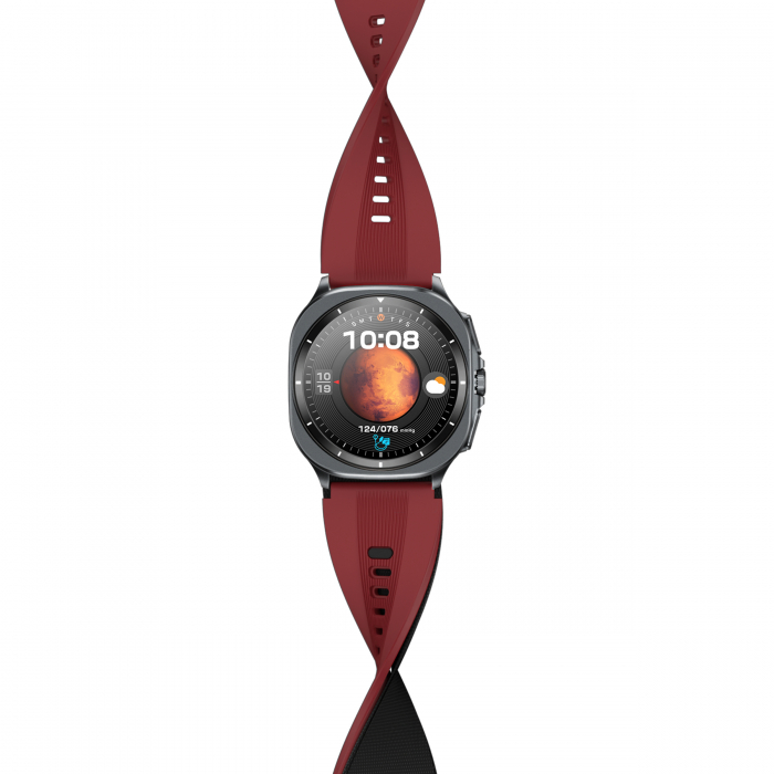 iSEN TK65 Red Smartwatch, 1.43"AMOLED, Inflatable Cuff Blood Pressure Monitor, Sports Modes, Health and Sleep Monitoring, BT Call, Music Control, Weather Forecast, NFC, 530mAh [4]