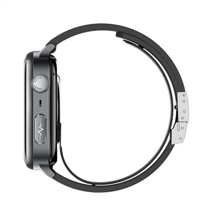 Smartwatch iSEN TK66 Black, 2.06" AMOLED, Air Pump + Airbag Blood Pressure Monitor, ECG, Heart Rate, Blood Oxygen, Sleep & Health Monitoring, Sports Modes, BT Call, Music Control, NFC, 530mAh [8]