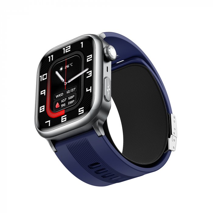 Smartwatch iSEN TK66 Blue, 2.06" AMOLED, Air Pump + Airbag Blood Pressure Monitor, ECG, Heart Rate, Blood Oxygen, Sleep & Health Monitoring, Sports Modes, BT Call, Music Control, NFC, 530mAh [4]