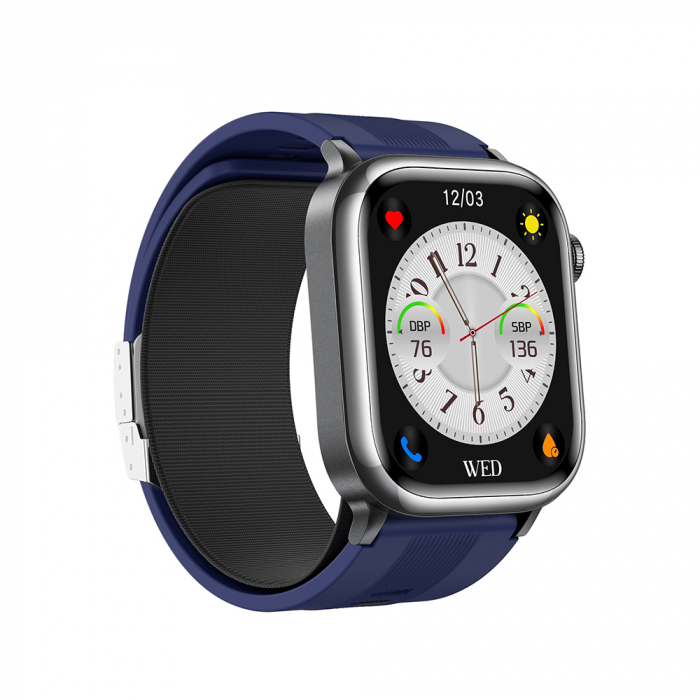 Smartwatch iSEN TK66 Blue, 2.06" AMOLED, Air Pump + Airbag Blood Pressure Monitor, ECG, Heart Rate, Blood Oxygen, Sleep & Health Monitoring, Sports Modes, BT Call, Music Control, NFC, 530mAh [2]