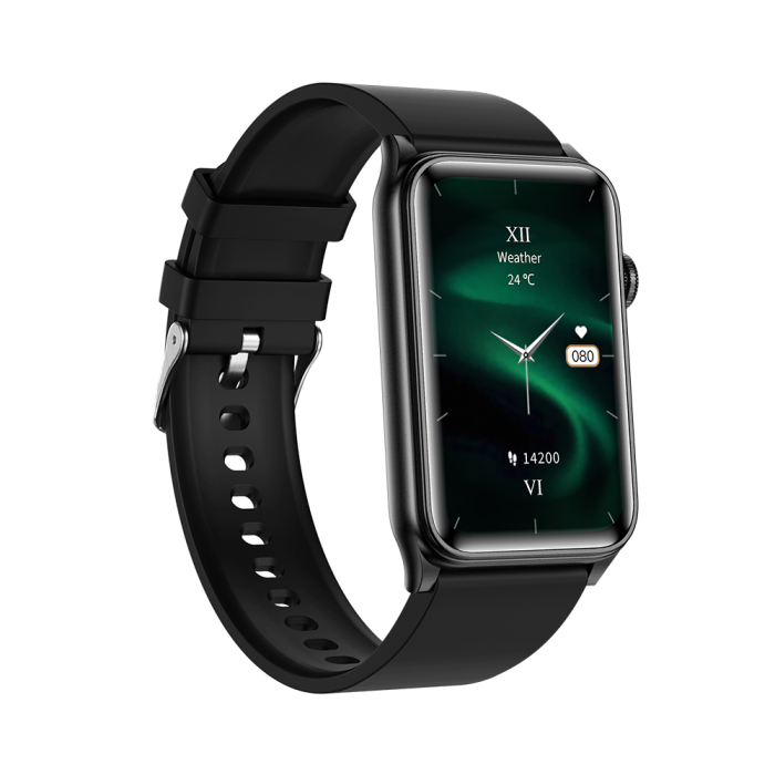 Smartwatch iSEN G50, Silicon Negru, 1.57” IPS HD, Bluetooth 5.4, Apeluri Bluetooth, Puls, SpO2, Temperatură, Somn, HRV, Moduri Sport, IP68, Baterie 250mAh [2]