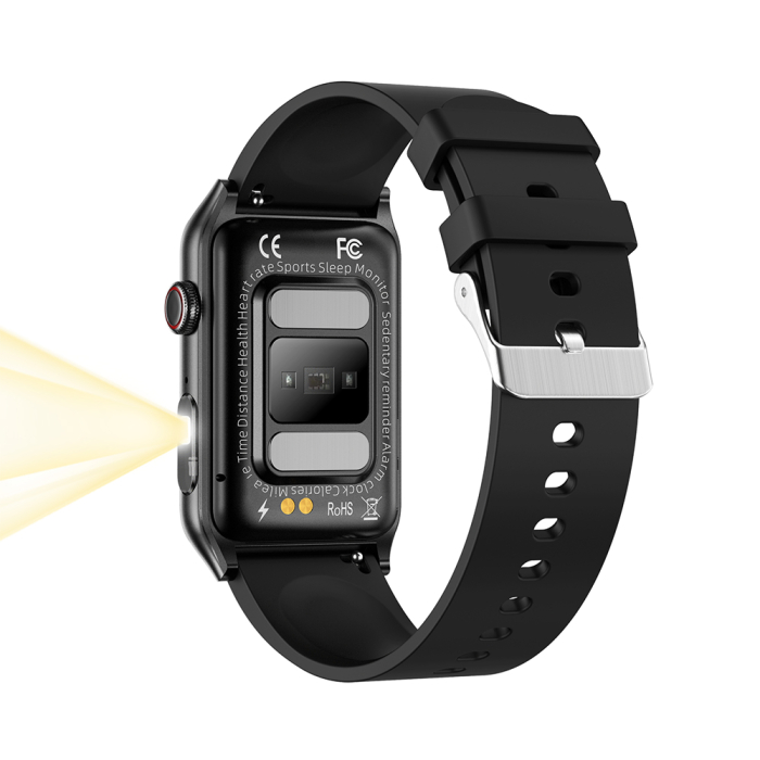 Smartwatch iSEN G50, Silicon Negru, 1.57” IPS HD, Bluetooth 5.4, Apeluri Bluetooth, Puls, SpO2, Temperatură, Somn, HRV, Moduri Sport, IP68, Baterie 250mAh [4]