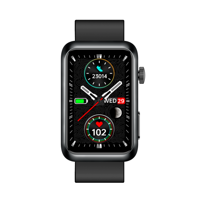 Smartwatch iSEN TK77 Negru, Silicon, 1.57" HD, ECG, Micro-Examinare, Risc Glicemie, Acid Uric & Lipide, Apel BT, Asistent Vocal, Lanterna, SOS, 250mAh [11]