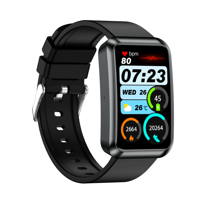 Smartwatch iSEN TK77 Negru, Silicon, 1.57" HD, ECG, Micro-Examinare, Risc Glicemie, Acid Uric & Lipide, Apel BT, Asistent Vocal, Lanterna, SOS, 250mAh [5]