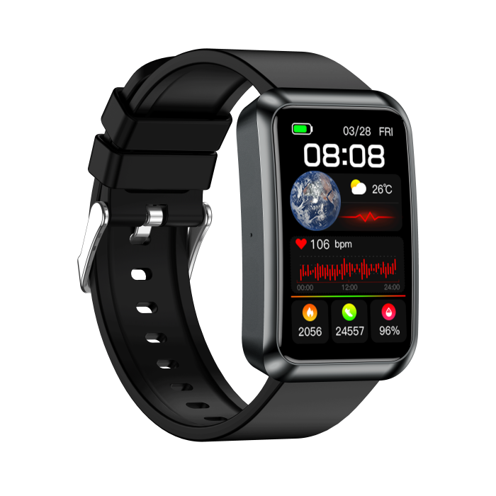 Smartwatch iSEN TK77 Negru, Silicon, 1.57" HD, ECG, Micro-Examinare, Risc Glicemie, Acid Uric & Lipide, Apel BT, Asistent Vocal, Lanterna, SOS, 250mAh [8]