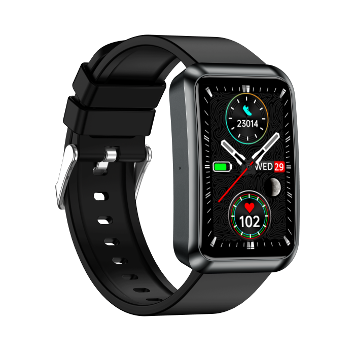Smartwatch iSEN TK77 Negru, Silicon, 1.57" HD, ECG, Micro-Examinare, Risc Glicemie, Acid Uric & Lipide, Apel BT, Asistent Vocal, Lanterna, SOS, 250mAh [6]