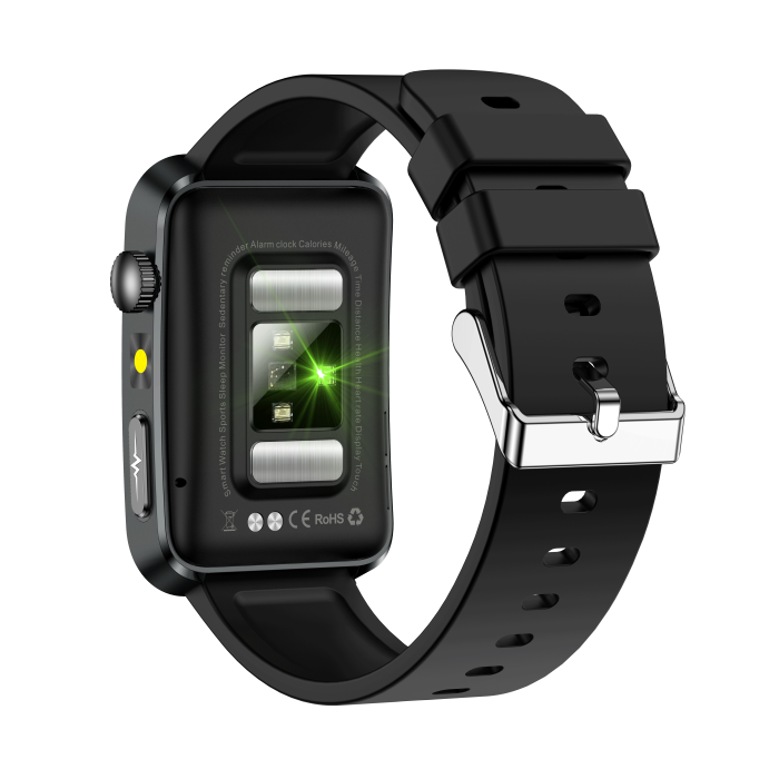 Smartwatch iSEN TK77 Negru, Silicon, 1.57" HD, ECG, Micro-Examinare, Risc Glicemie, Acid Uric & Lipide, Apel BT, Asistent Vocal, Lanterna, SOS, 250mAh [13]