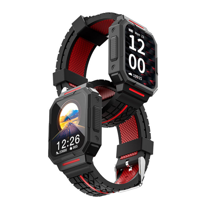 Smartwatch iSEN C1 Negru cu rosu [7]