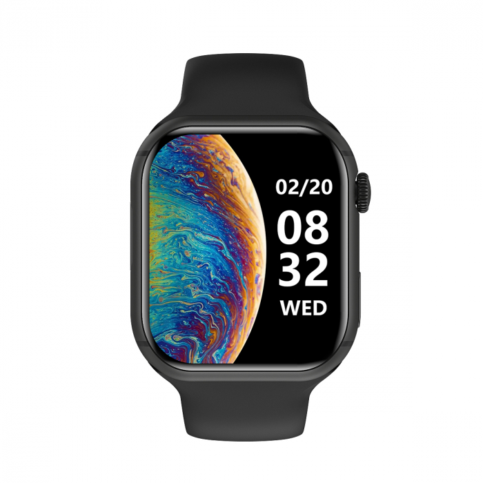 Smartwatch iSEN Watch DM60, negru cu bratara neagra silicon, 4G, 2.02" HD, 4GB RAM + 64GB ROM, android 8.1, Bt v4.2, nanoSIM, IP67, 800 mAh [4]