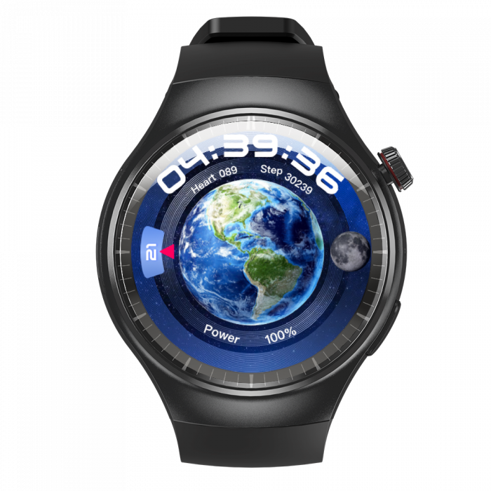 iSEN Watch DM80 Okosóra, 4G, 1.42" AMOLED HD, 2GB RAM + 16GB ROM, Android 8.1, Bt v4.2, Mikrofon, nanoSIM, GPS, Egészségfigyelés, 950mAh, Fekete [2]