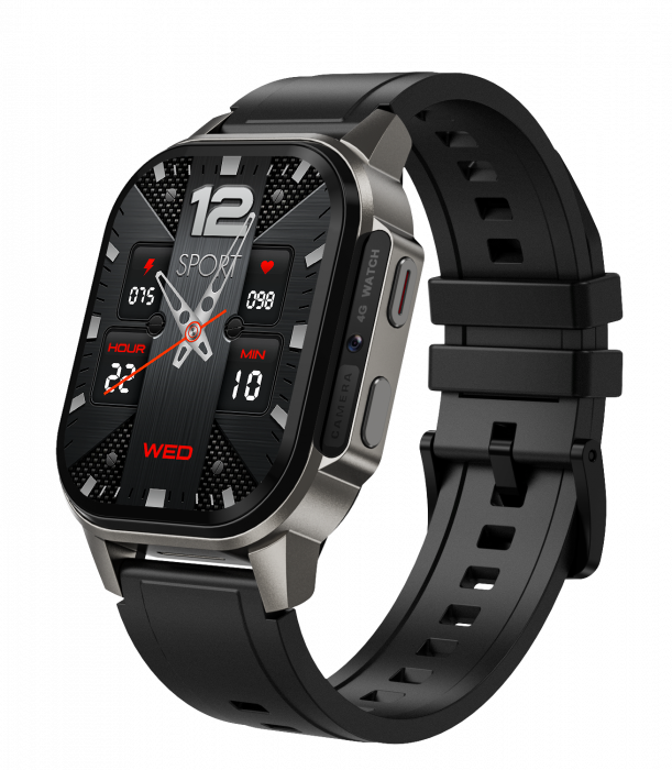 Smartwatch iSEN Watch DM62 Black, 4G, 2.13 AMOLED, 2GB RAM + 16GB ROM, Android 8.1, Bt v4.2, Camera foto HD, Microfon, nanoSIM, GPS, Monitorizare sanatate, 1000mAh, IP67