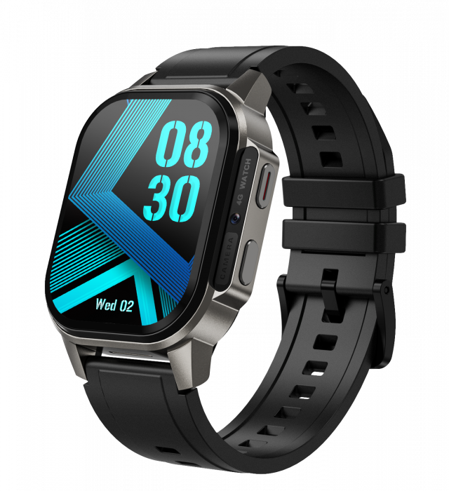 Smartwatch iSEN Watch DM62, 4G, 2.13" AMOLED, 2 GB RAM + 16 GB ROM, Android 8.1, Bt v4.2, HD kamera, mikrofon, nanoSIM, GPS, Egészségfigyelés, 1000mAh, IP67, Fekete [2]