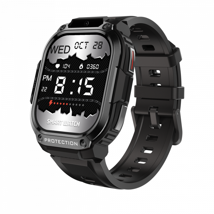 Smartwatch iSEN Watch DM63, 4G, 2.13 AMOLED, 2GB RAM + 16GB ROM, Android 8.1, Bt v4.2, Camera foto HD, Microfon, nanoSIM, GPS, Monitorizare sanatate, 1000mAh, IP67, Black