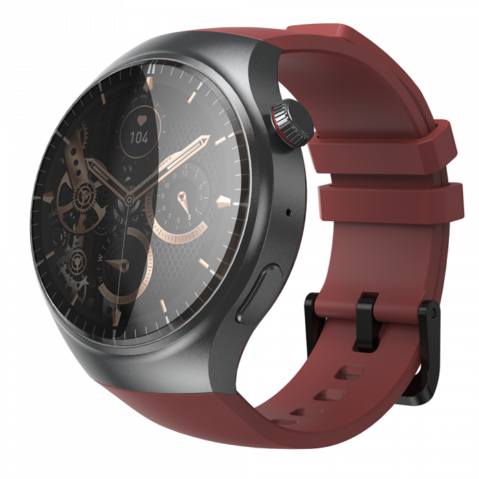 Smartwatch iSEN Watch DM80, 4G, 1.42 AMOLED HD, 2GB RAM + 16GB ROM, Android 8.1, Bt v4.2, Microfon, nanoSIM, GPS, Monitorizare sanatate, 950mAh, Red
