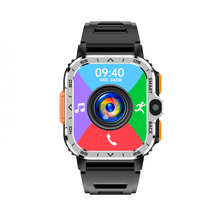 Smartwatch iSEN Watch PGD, Silver, 4G, 2.03" HD, QuadCore, Android 8.1, 4GB RAM + 64GB ROM, HD Dual Camera, NFC, GPS, Alipay, WeChat Pay, 800mAh, nanoSIM [2]