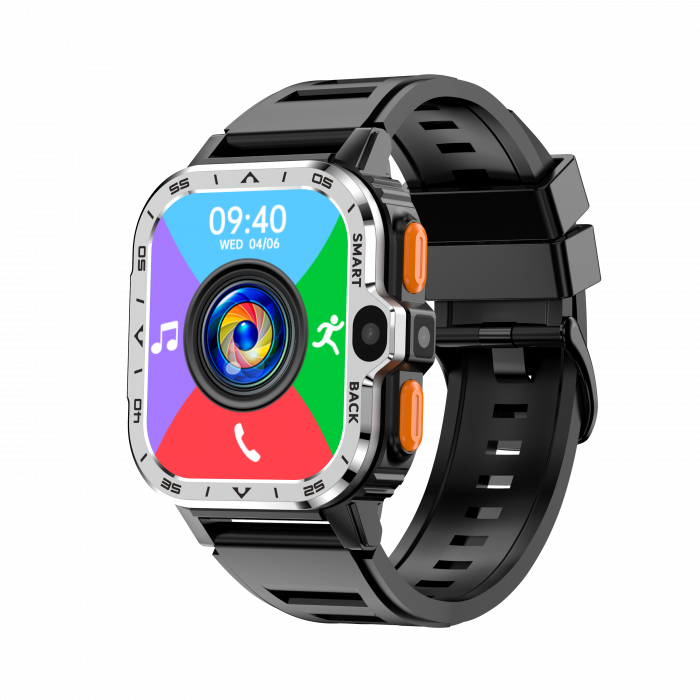 Smartwatch iSEN Watch PGD, Silver, 4G, 2.03 HD, QuadCore, Android 8.1, 4GB RAM + 64GB ROM, HD Dual Camera, NFC, GPS, Alipay, WeChat Pay, 800mAh, nanoSIM