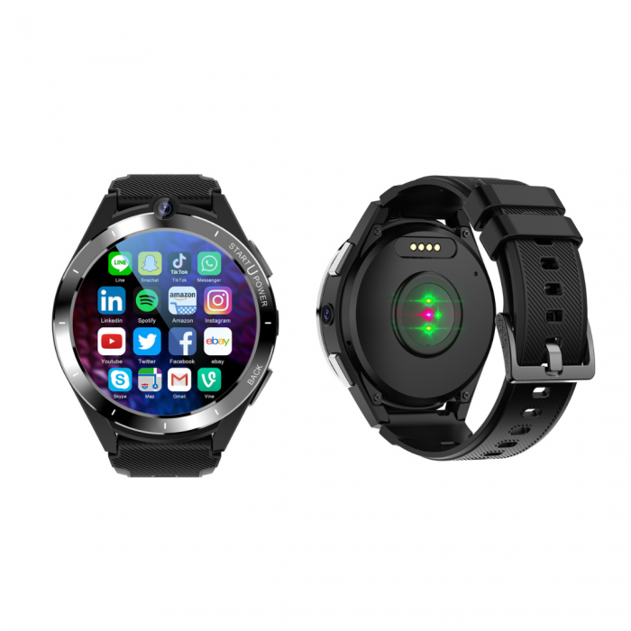 Smartwatch iSEN Watch Z40 Negru 4G, Android 11, Power Bank, 6GB RAM, 128GB ROM, Monitorizare functii vitale, HD 1.6", IP67, 900 mAh+900 mAh [2]
